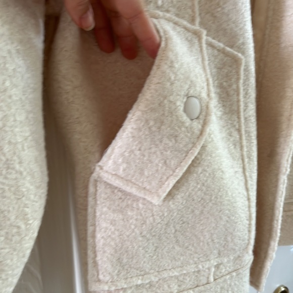 Free People Willow Embellished Bomber Jacket in Ivory Brand New Size XS oversize - Picture 9 of 13